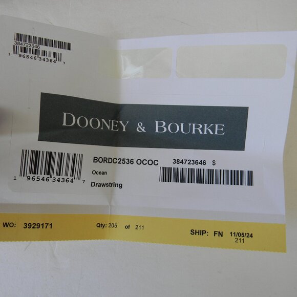 NWT DOONEY & BOURKE PENROSE 2 LEATHER DRAWSTRING BUCKET BAG OCEAN BLUE - Picture 10 of 10